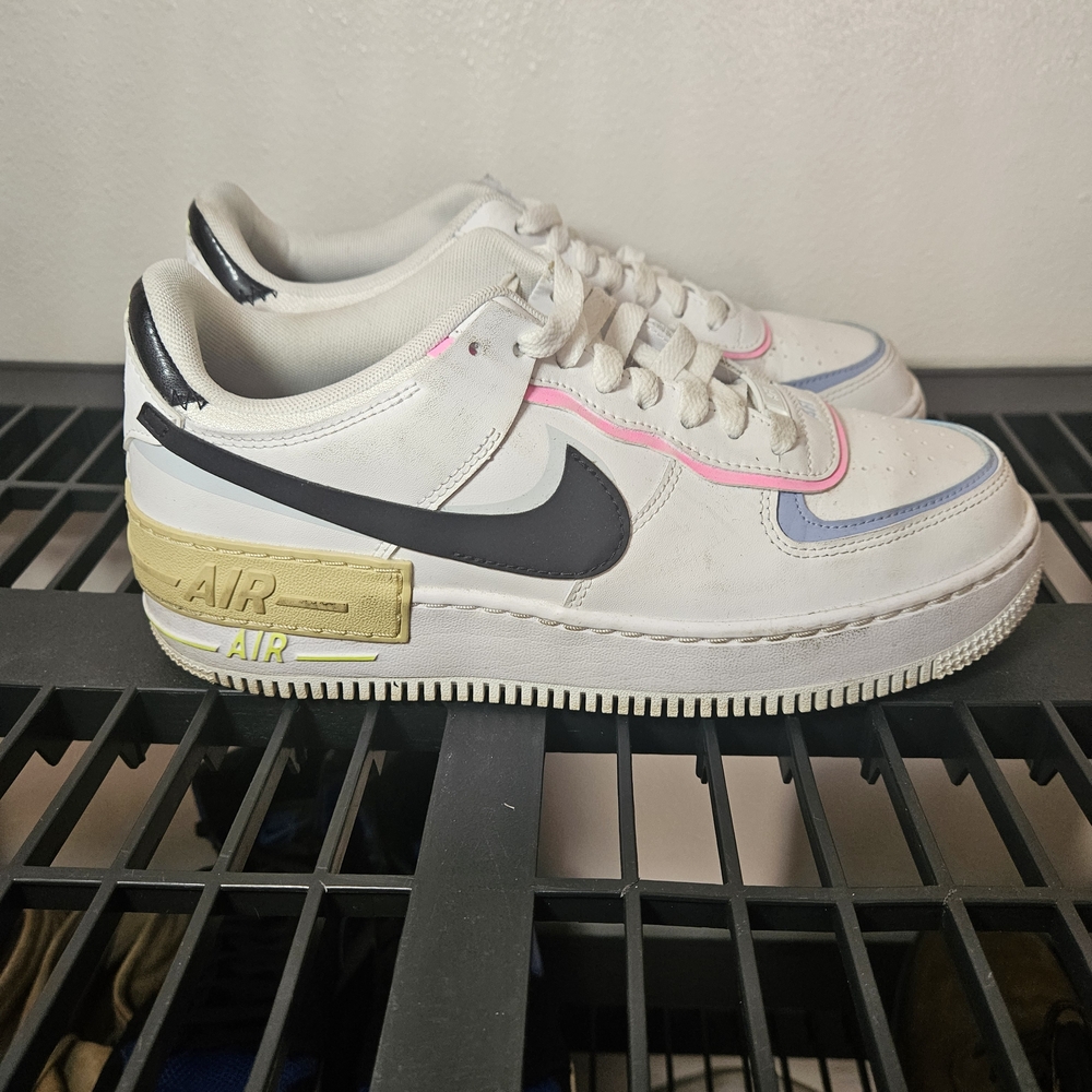 Nike Air Force 1 White with Black and Gold Accents